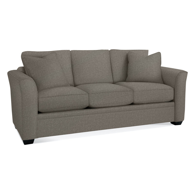 Bridgeport 85'' Upholstered Sofa, Black Finish, Gray Sugar Performance; 0863-84