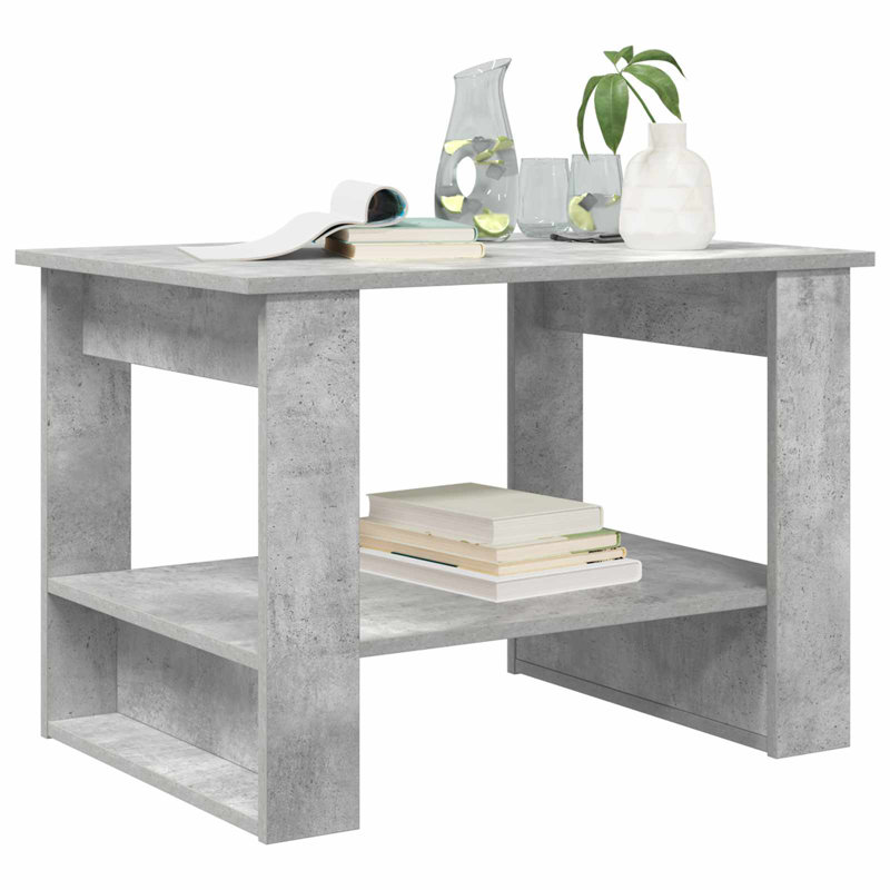 Coffee Table with Storage, 50cm. H x 72cm. L x 50cm. W, Concrete Grey