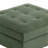 Upholstered Green Square Tufted Corduroy Flip-Tray Top Storage Ottoman, Single Ottoman Modular Part For Sectional Sofa-1061832495