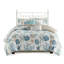 Ensemble de literie luxueuse en satin de coton 6 pièces, très grand / très grand californien, multicolore