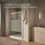 Elate Tall Sliding Shower Door, 75-1/2-In H X 56-1/4 - 59-5/8-In W, With Heavy 5/16-In Thick Crystal Clear Glass With Privacy Band-45866952