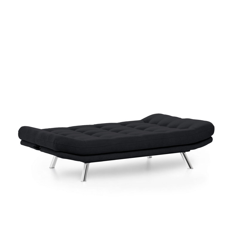 Canapé sans accoudoirs 23 po, 100 % polyester noir
