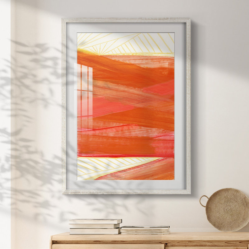 Warm Rays II - impression encadrée, H 28,5 po x l 20,5 po, Blanc