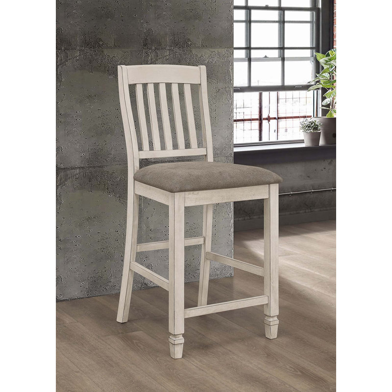 Ensemble de 2 chaises à hauteur de comptoir à lattes