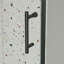 Porte de douche réglable en verre trempé noir mat réglable pour installation élégante