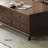 Wide solid wood coffee table-104366687
