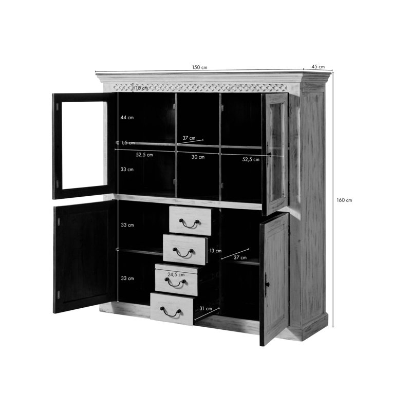Castle-Antik 150cm Solid Wood Sideboard
