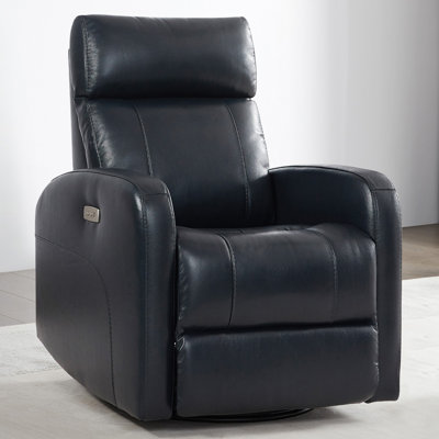 Arrianna-Fiona Genuine Leather Swivel Power Recliner