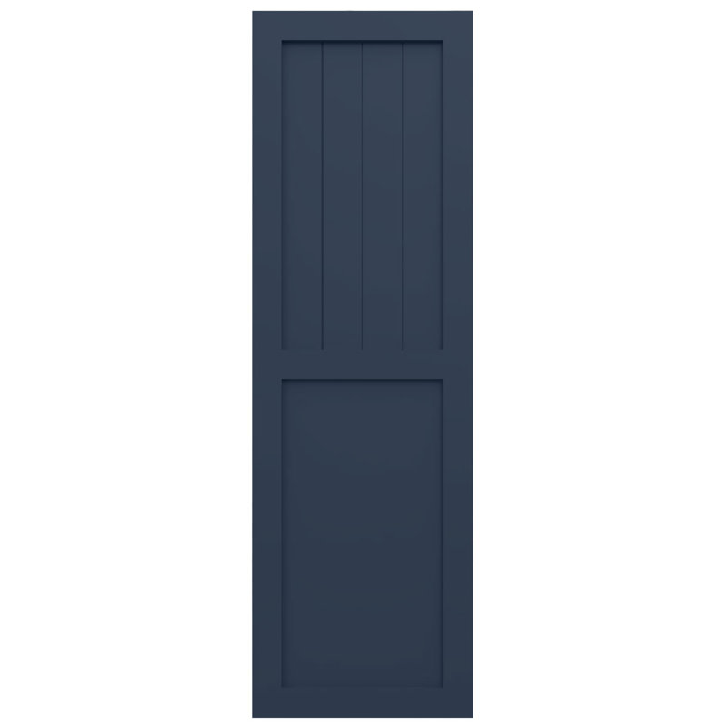 Volets combinés EnduraCore, 15"W, Bleu nuit sans étoile, 50"H