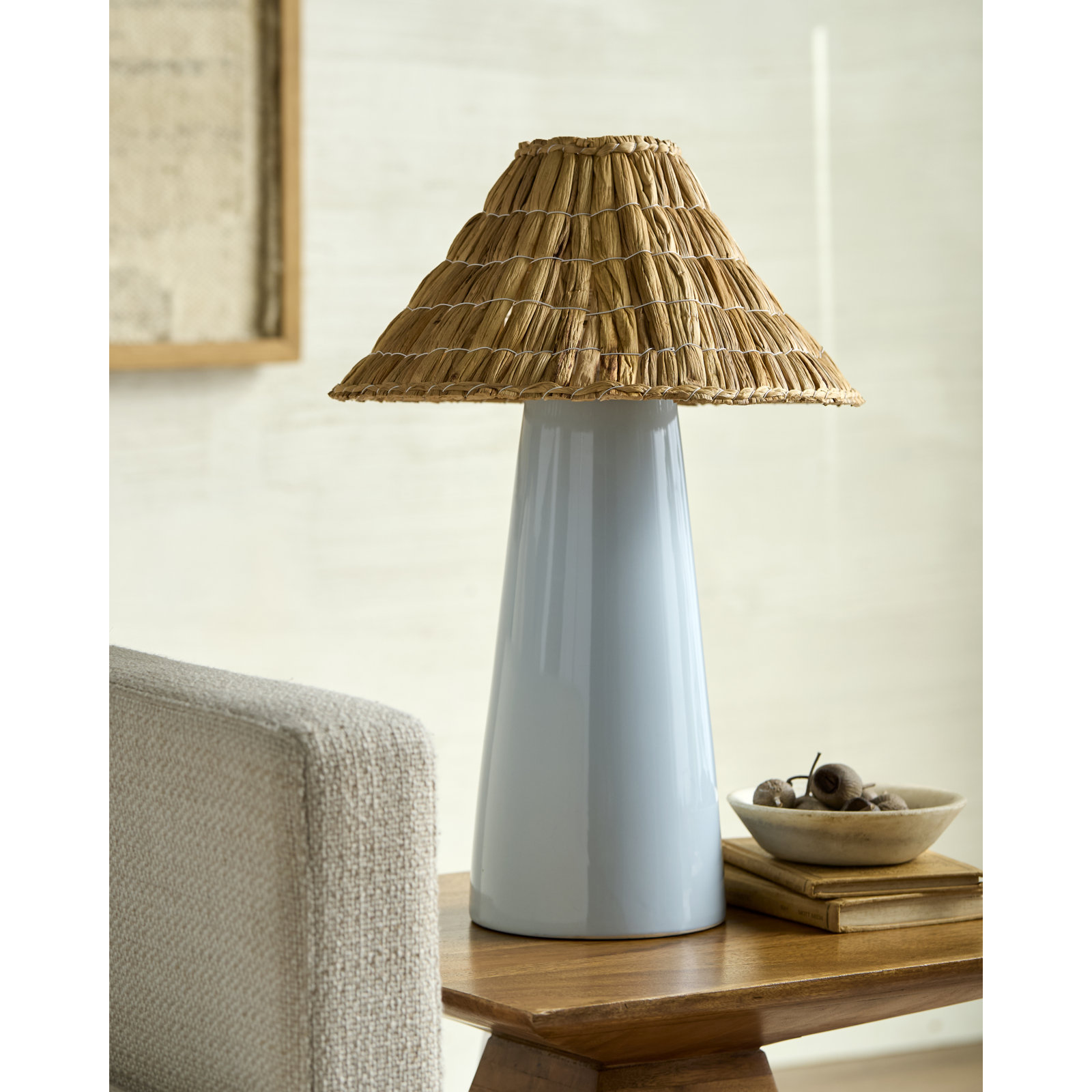 Ceramic Table Lamp, Blue