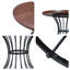 Premium Dining Set - Hardwood Table with Iron Base & Upholstered Chairs (3-Piece)-973137453-973137442-973137443