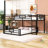 Twin Over Full L-Shaped Metal Bunk Bed With Slats-430279853