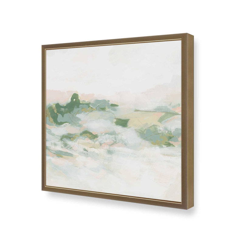 Pastel Wilderness I, H 21,75 po x l 21,75 po, Cadre ouvert à coins ouverts, or brossé