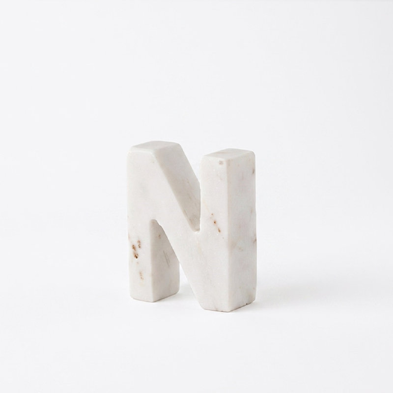 Zeb Text & Numbers Letter Block, N