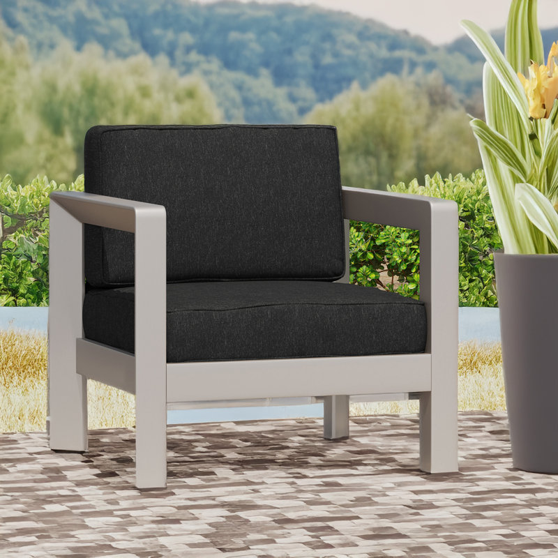 CHAISE CLUB MP1, Mélange de polyester noir