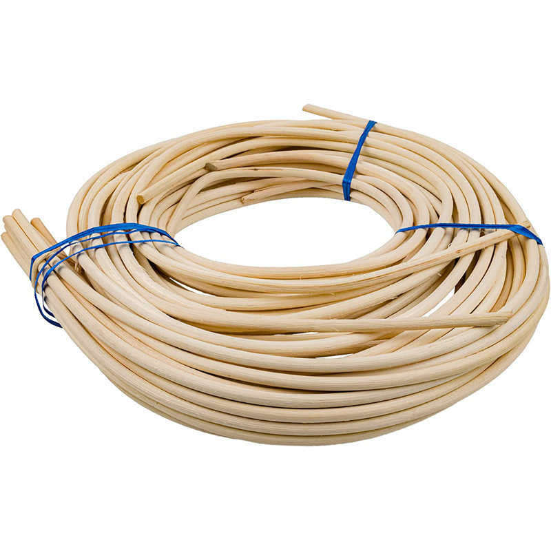 #11-7.25 mm Round Reed | 1 Pound Coil | Rattan Reed for Basket Weaving and Wicker Furniture Making