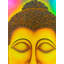 Visage de Bouddha coloré | Acrylique sur toile | Par Vandana Satpute