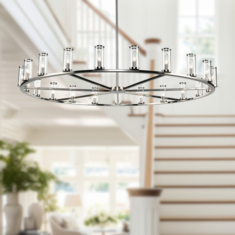 Revolve 21 - Light Chandelier, Polished Nickel