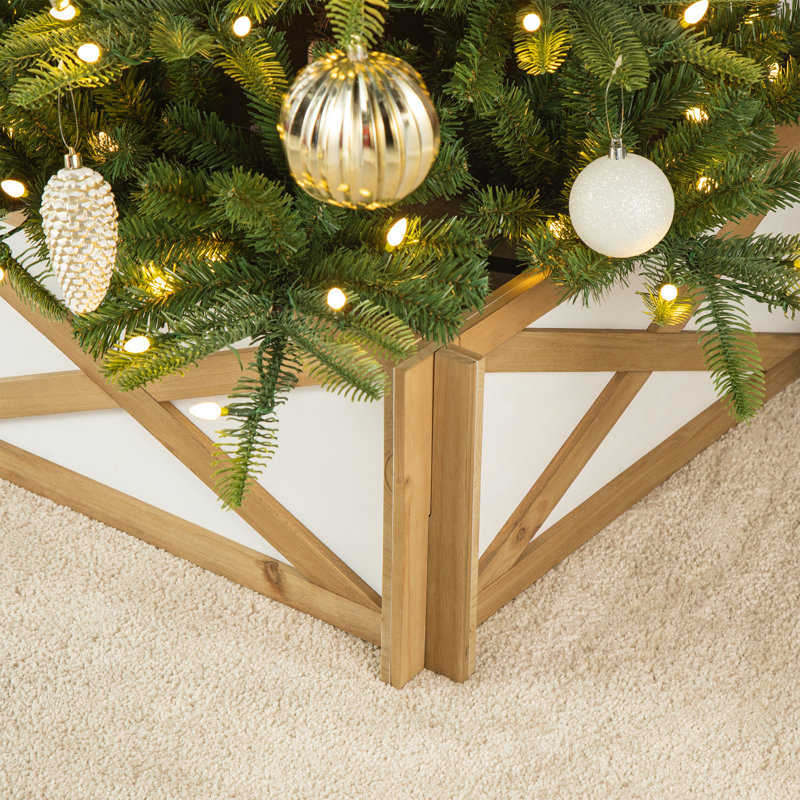 Collier d'arbre de Noël en bois, H 11,50 po x l 27,50 po