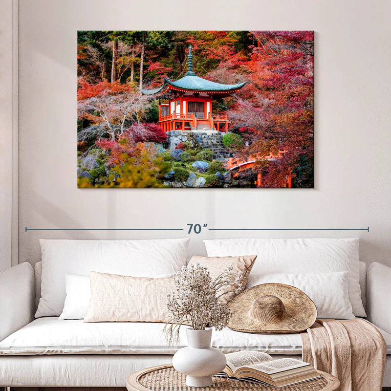 Temple japonais Adella Daigoji, H 32 po x l 48 po