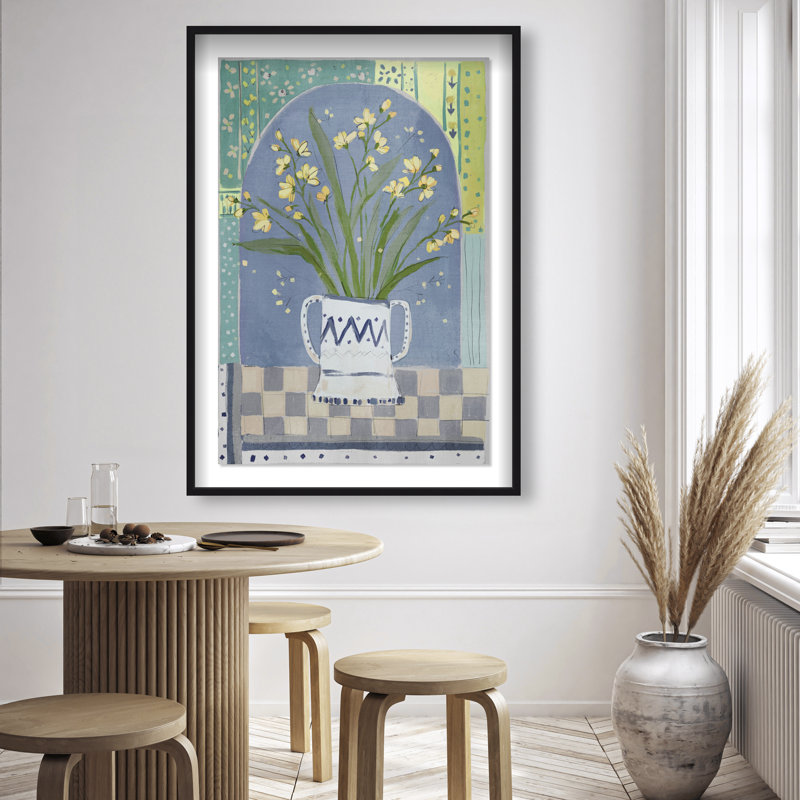 Daylilies in a Vase Shadowbox Floral & Botanical Print by Oliver Gal, Black Frame, 10 x 15, 37.5"H x 25.5"W, Black Shadowbox