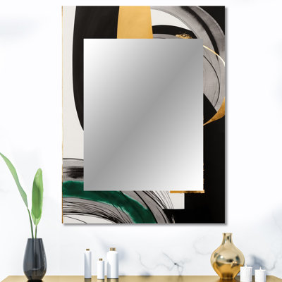 Modern Green Art Deco II - Green Wall Mirror Decor