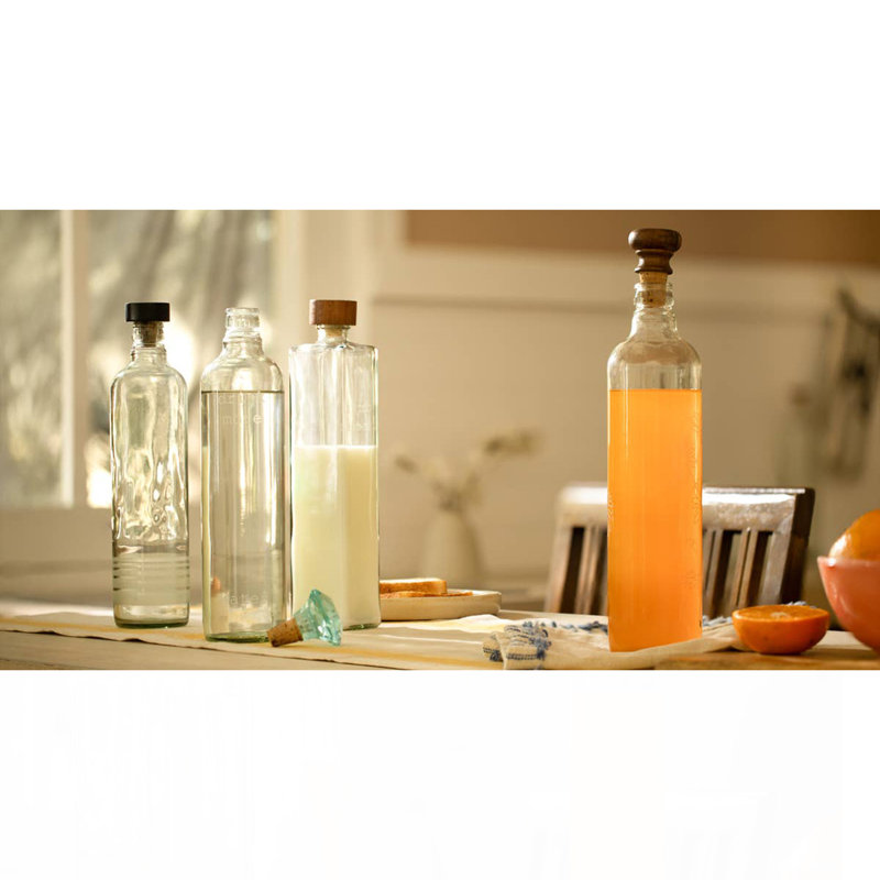 Drop Glass Water Bottle With Ceramic Stopper-750 ML