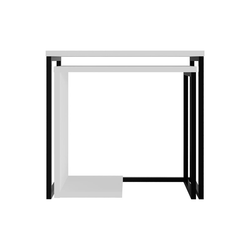 Ajabah 2 Piece Nest of Tables – Stylish and Functional Nesting Tables, White