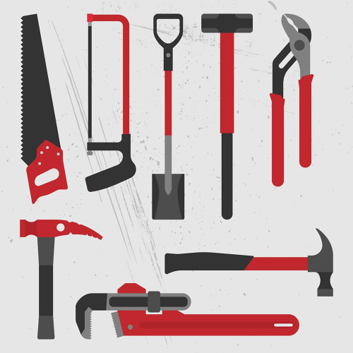 SP13171 Work Shop Hand Tools Pince à marteau, clé, carton, découpe, debout, debout