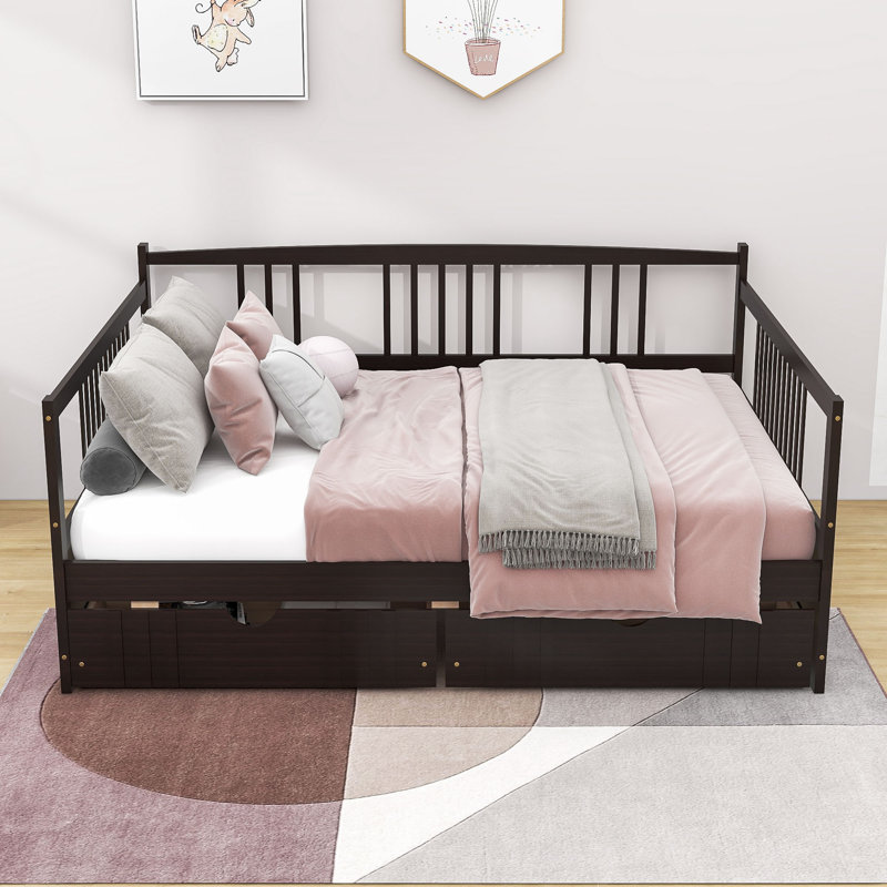 Areena Full Daybed with Two Drawers, Espresso