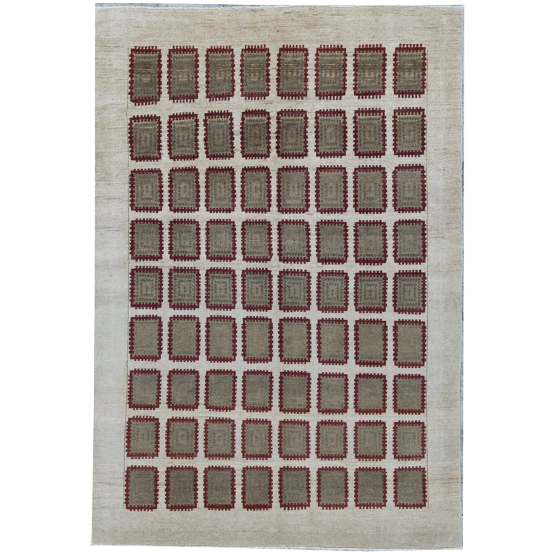 Tapis ivoire noué à la main de haute qualité