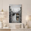 Art mural noir et blanc sur toile Wet Street-824271201