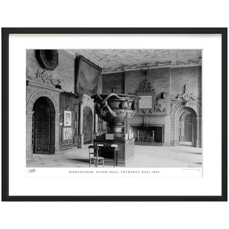 Birmingham, Aston Hall, Entrance Hall 1896 - Single Picture Frame Print, 60cm H x 80cm W x 2.3cm D