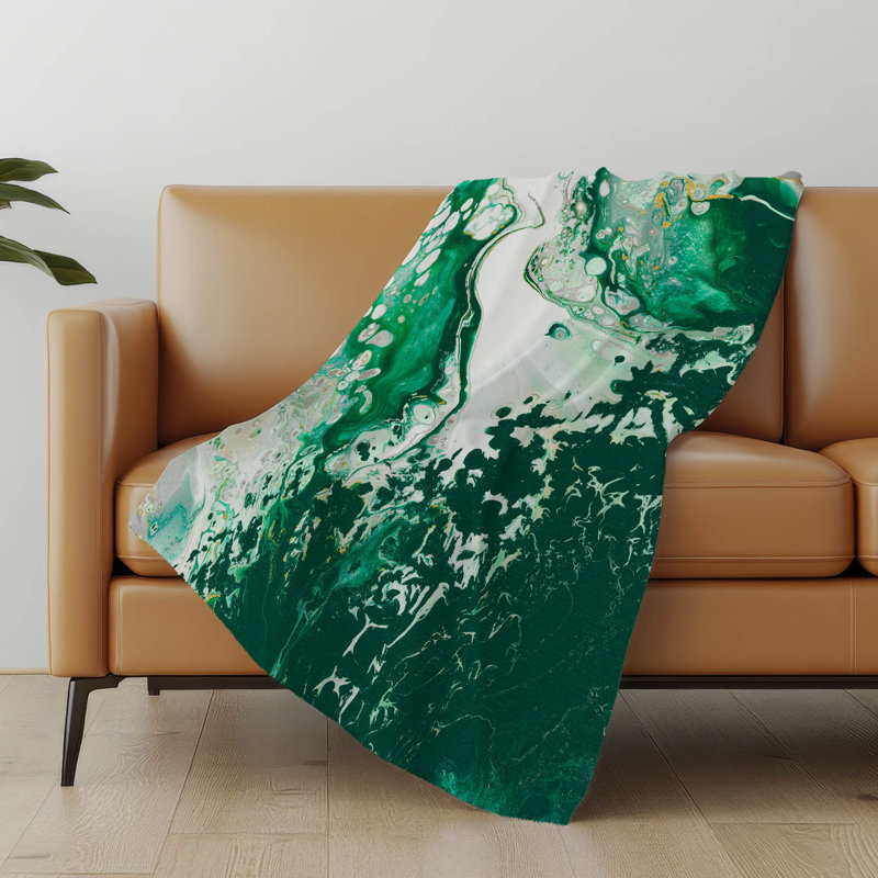 Addison Machine Washable Sherpa Abstract Throw Blanket