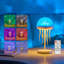 Jellyfish Lamps Projector RVB veilleuse avec 7 couleurs changeantes Galaxy Table de bureau portable Veilleuse pour salle de bain, couloir, décoration de chambre, cadeau d'anniversaire