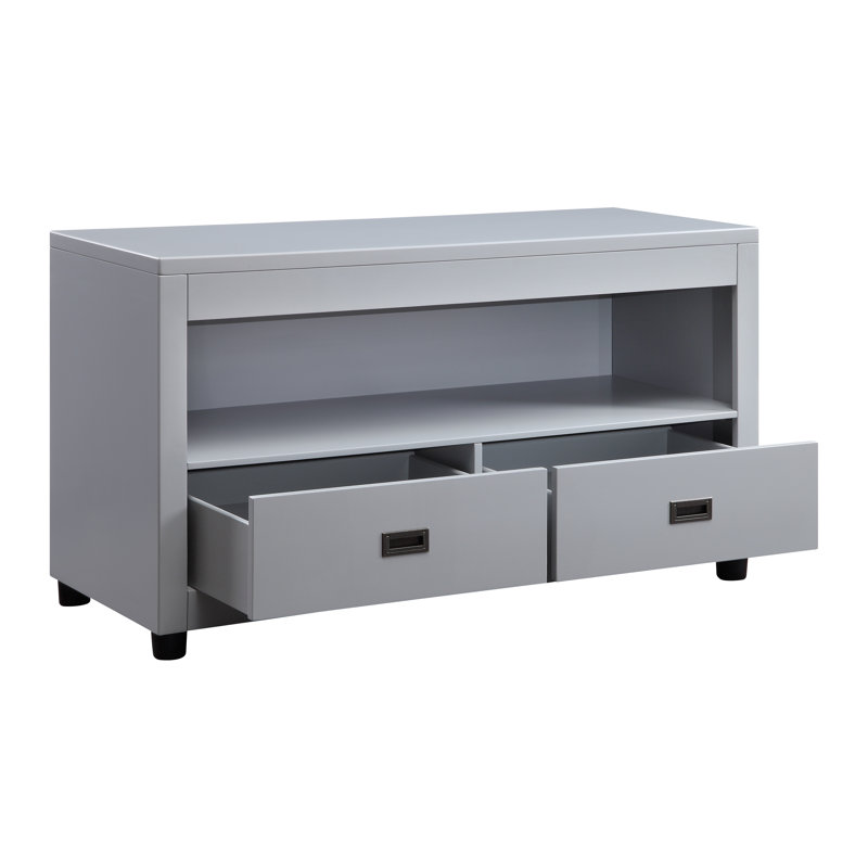 Table de canapé à 2 tiroirs gris l 46,6 po Shauskee