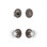Grandeur Soleil Rosette Entry Set with Bordeaux Crystal Knob in Antique Pewter
