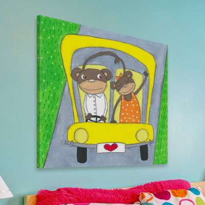 'Monkeying Around' Print on Wrapped Canvas