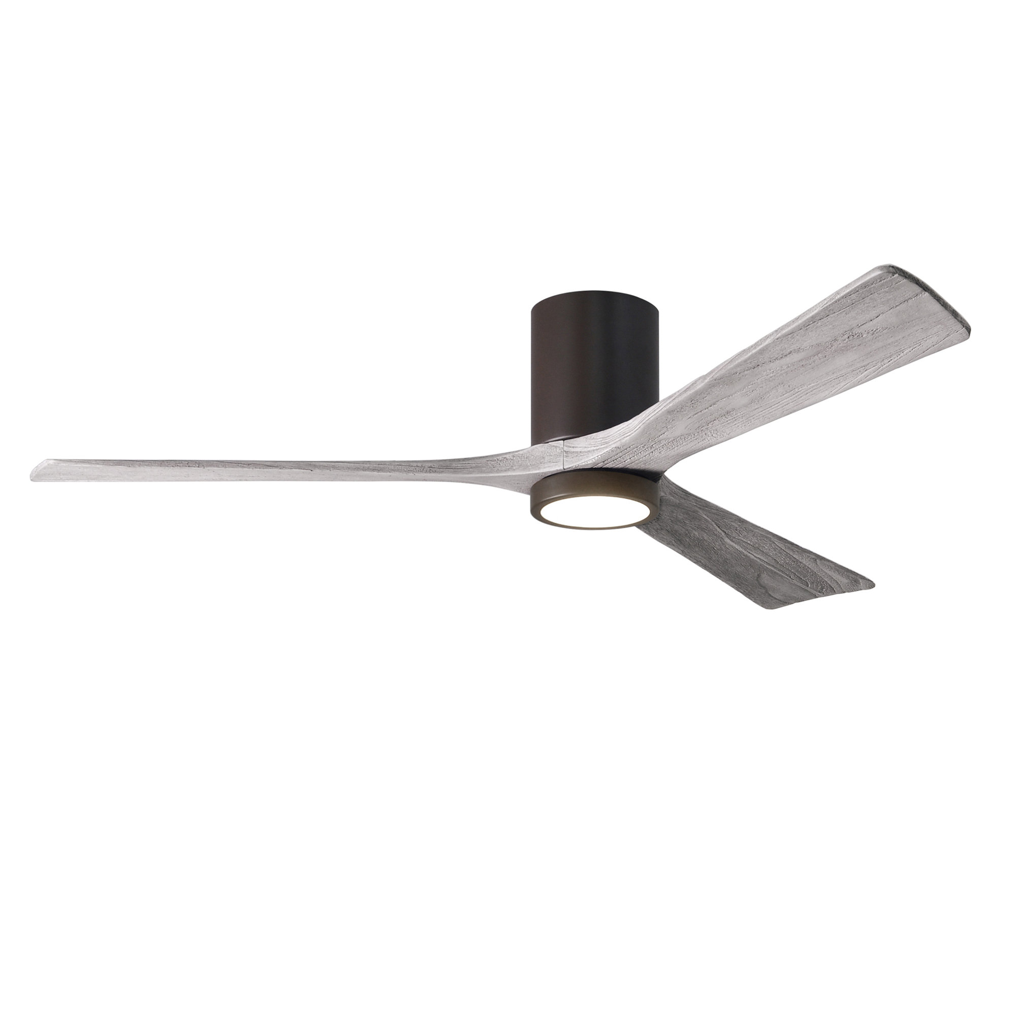 Olivier 3 Blade Ceiling Fan with LED Light Kit, 60", Textured Bronze, Barn Wood Tone