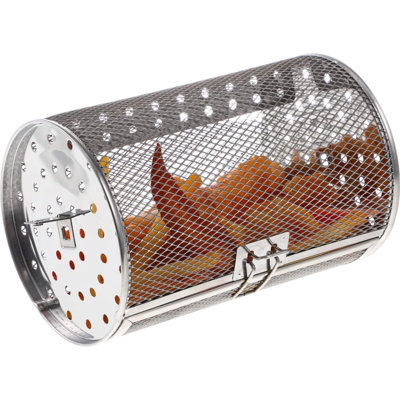 Stainless Steel Air Fryer Rotisserie Basket 7.1X4.7 Inch Oven Grill Roaster Cage For Nuts Coffee Beans Bbq Cooking Accessories