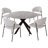 Modern Round Kitchen Dining Table Set with Dining Chairs-112460104-112460106