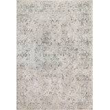 Abstract Area Rug in Grey/Ivory