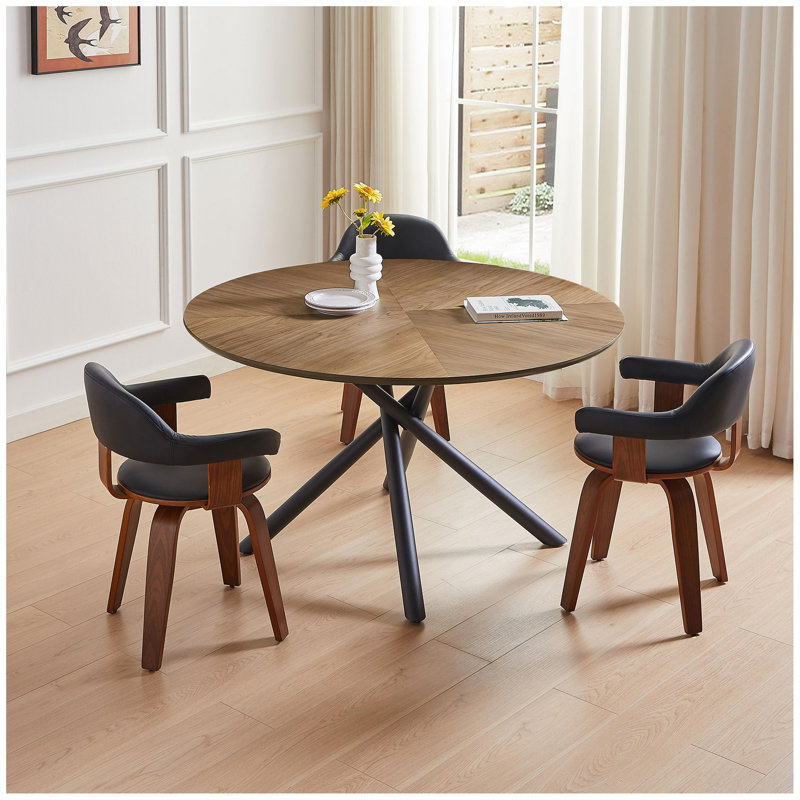 Table de bout courte en MDF de 47,25 po avec pieds en métal, base de métal, facile à assembler, noir, Noir