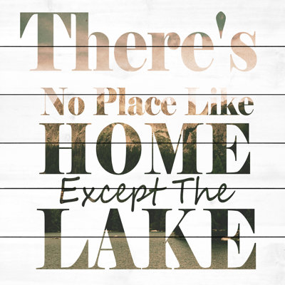 Reproduction d’art textuel sur bois « No Place Like Home II » par Marmont Hill