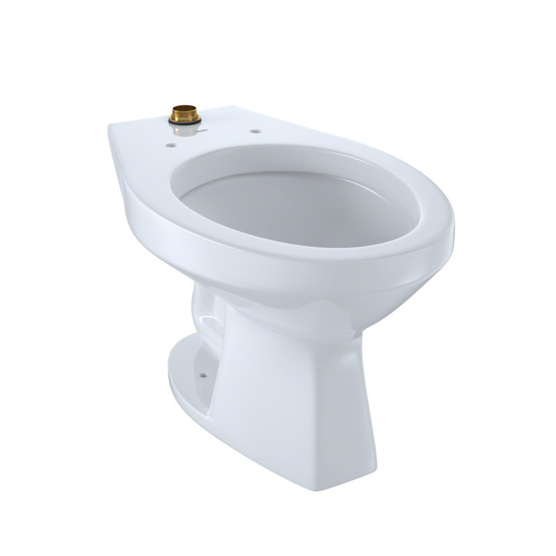 Cuvette de toilette allongée à fixation au sol avec bec TOTO®, coton blanc, Coton