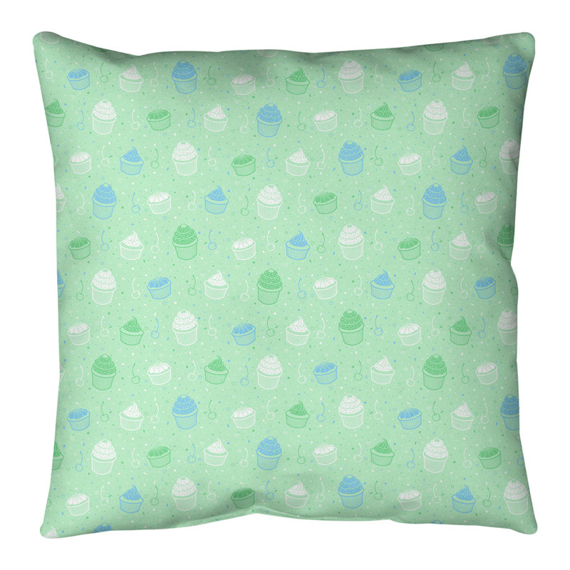 Coussin de sol Katelyn Elizabeth, 28 po x 28 po, Vert / Bleu