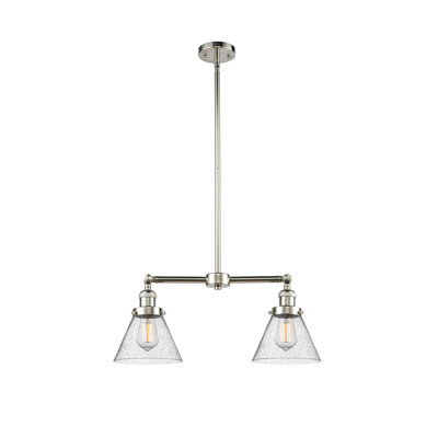 Luminaire suspendu conique pour îlot de cuisine 2 lumières Callahan