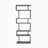 Tovan Modern Geometric Open Shelf Bookcase with Asymmetrical Design-1829019715