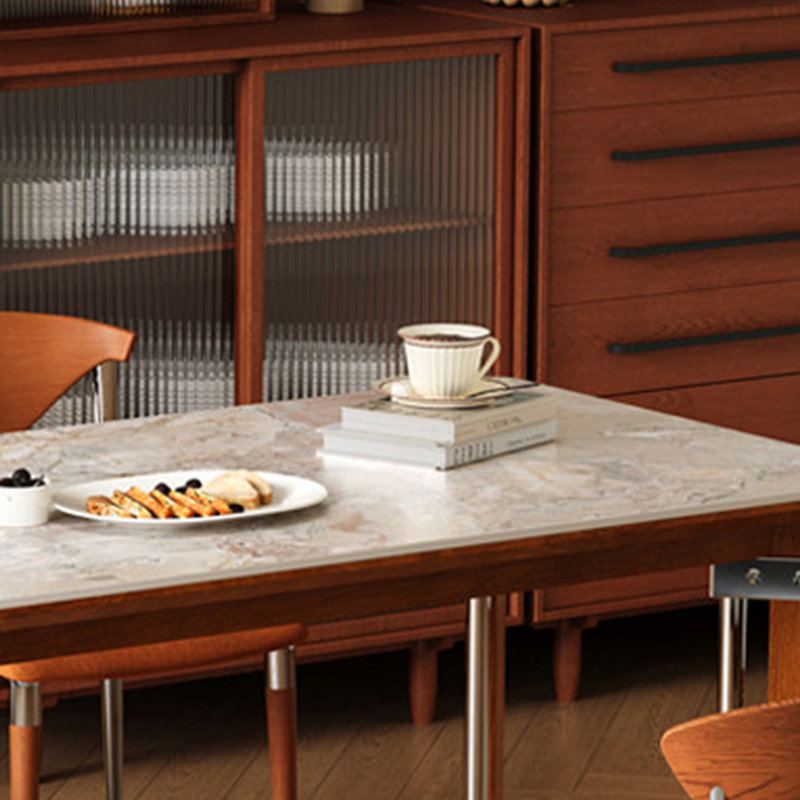 Table de salle à manger luxueuse et sophistiquée, H 29,52 po x L 62,99 po x l 31,49 po