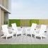 Chaise Adirondack pliante en polyéthylène haute densité Wolak avec porte-gobelet double (ensemble de 4)